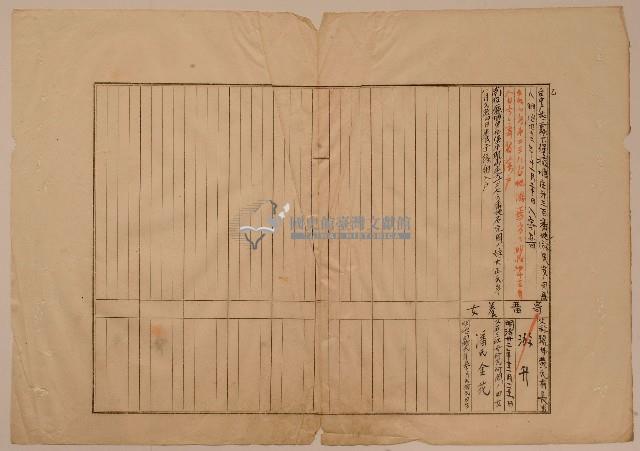 南投廳埔里社堡牛眠山庄第87番戶1259番地警第88號戶長潘阿維之戶口調查表單乙藏品圖，第1張