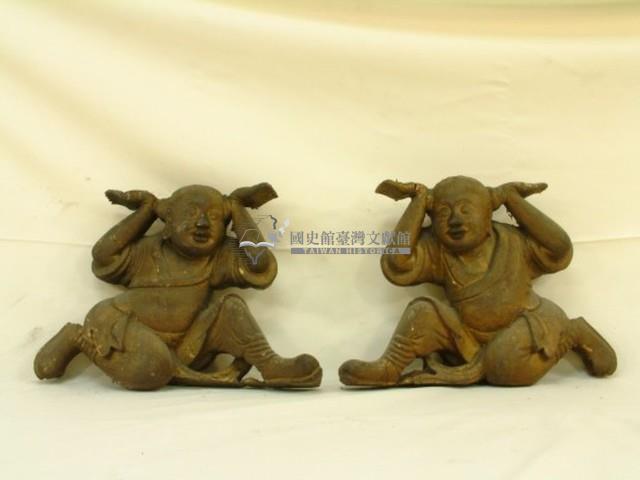 憨番人形木雕(件)藏品圖，第1張