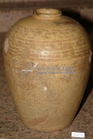 米黃釉拍打印紋窄口豐肩式陶甕藏品圖，第1張