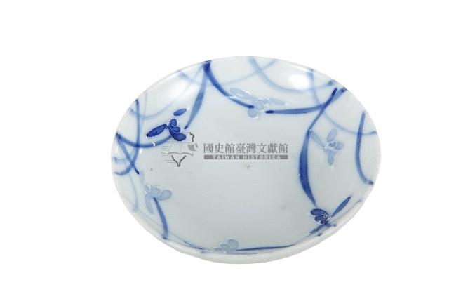 青花曲線蘭花紋盤藏品圖，第1張