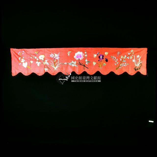 水仙彩蝶繡花床簾藏品圖，第1張