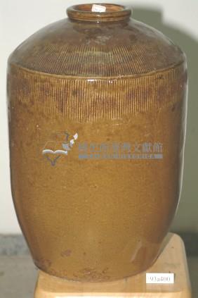 紅棕釉拍打印紋窄口直壁式陶甕藏品圖，第1張