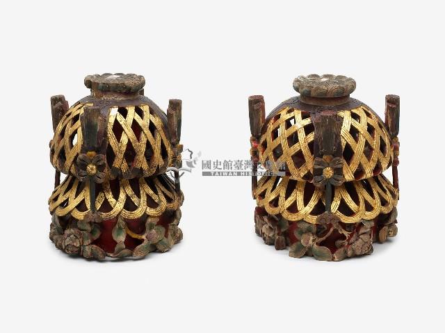 木吊筒 一對藏品圖，第1張