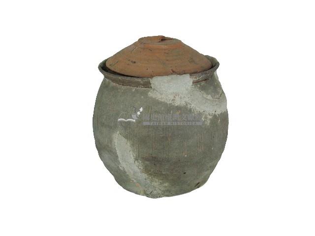 灰綠釉帶蓋陶甕藏品圖，第1張