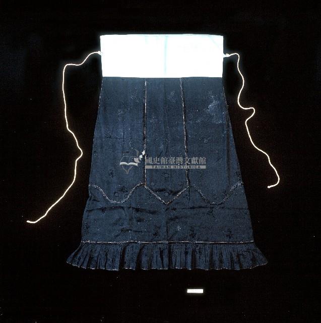 黑色提花絲綢筒裙藏品圖，第1張