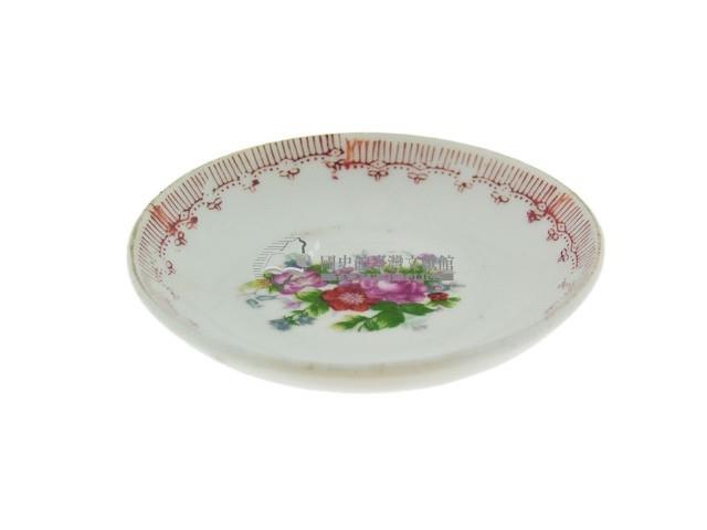 印花彩繪折枝花卉紋碟藏品圖，第1張