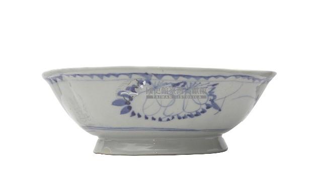 青花點描菊花紋大碗藏品圖，第1張