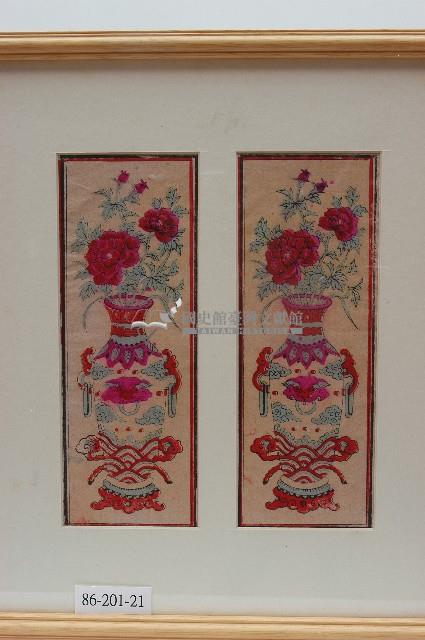 富貴平安屏堵有框版畫藏品圖，第1張