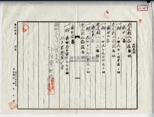 昭和十二年廖溫魁地目變更登記申請書副本藏品圖，第1張