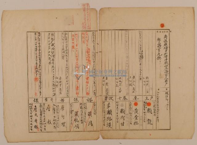 南投廳埔里社堡牛眠山庄第108番戶1313番地警109號戶長賴龍之戶口調查表單甲藏品圖，第1張