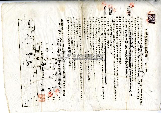 昭和四年陳奇灶與林訪土地賃貸借契約書藏品圖，第1張