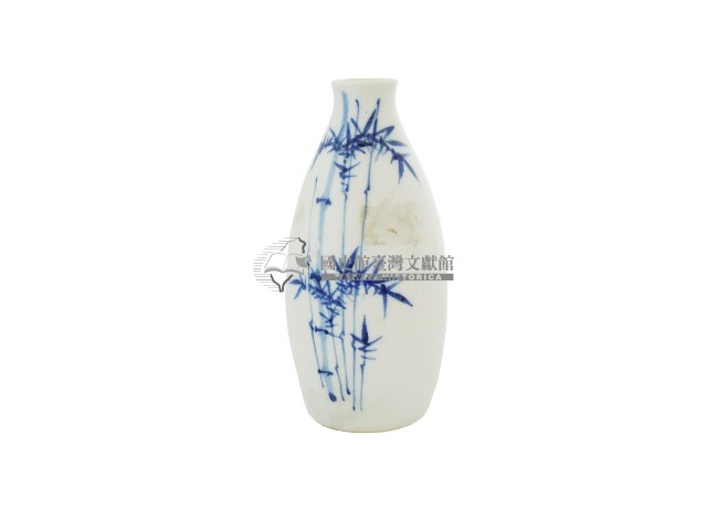 青花古仙款竹林紋窄口瓶藏品圖，第1張