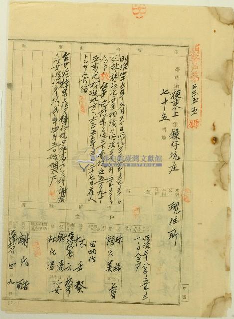 第3355號林壬癸戶籍謄本藏品圖，第1張