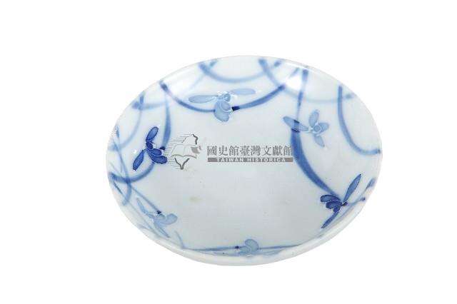 青花曲線蘭花紋盤藏品圖，第1張