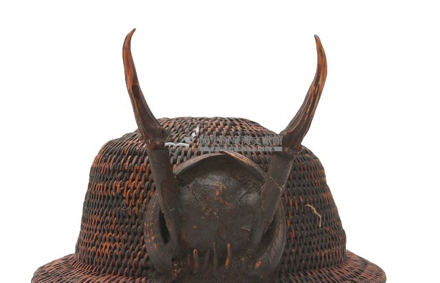 籐編獸骨飾圓帽藏品圖，第1張