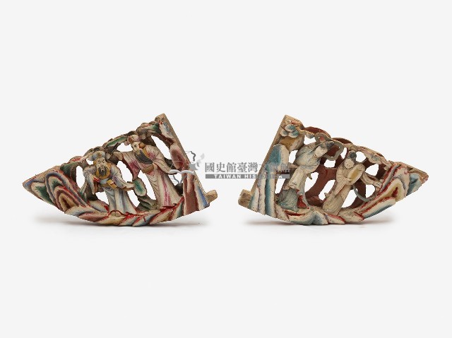木雕人物雀替人物 一對藏品圖，第1張