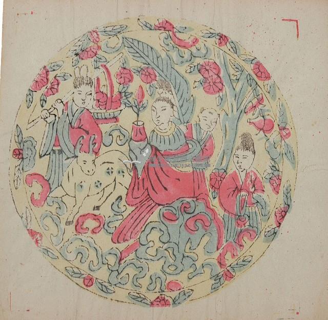 麻姑獻壽屏堵版畫藏品圖，第1張