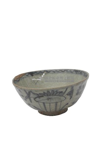 青花一把蓮紋碗(海撈瓷器)藏品圖，第1張