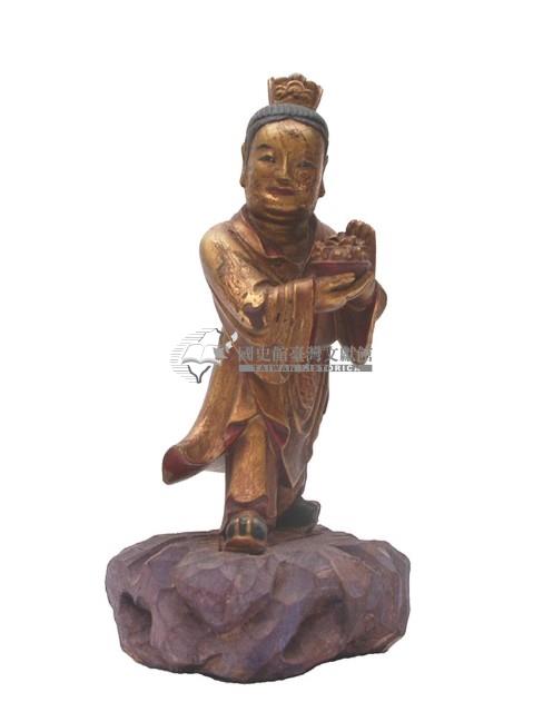 木雕招財進寶像藏品圖，第1張