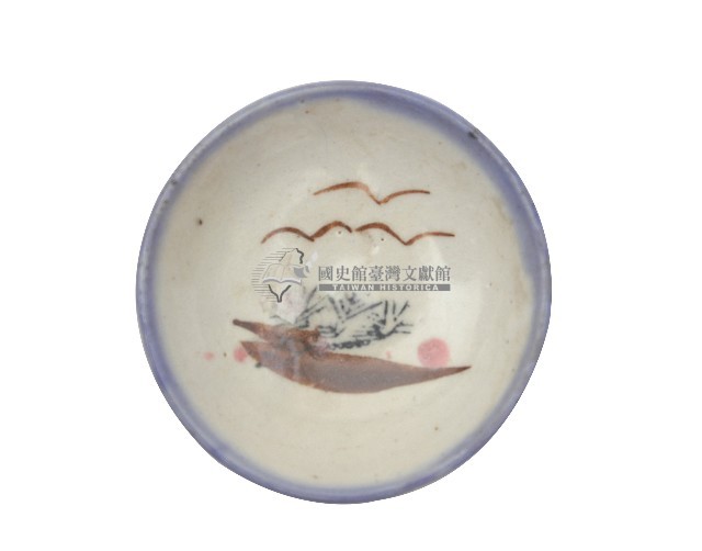 彩繪寫意山水紋盤藏品圖，第1張