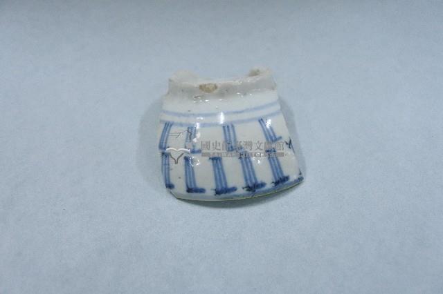 青花仿梵文碗殘片藏品圖，第1張