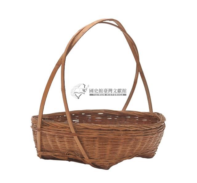 雙編織提把竹編提籃藏品圖，第1張