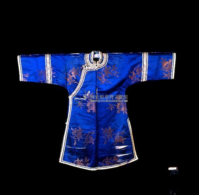 藍色緞面金紋婦女衫藏品圖，第1張