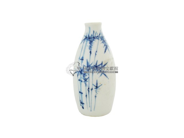 青花古仙款竹林紋窄口瓶藏品圖，第1張