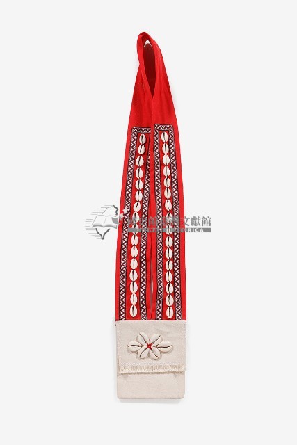 鄒族紅色貝飾背袋藏品圖，第1張