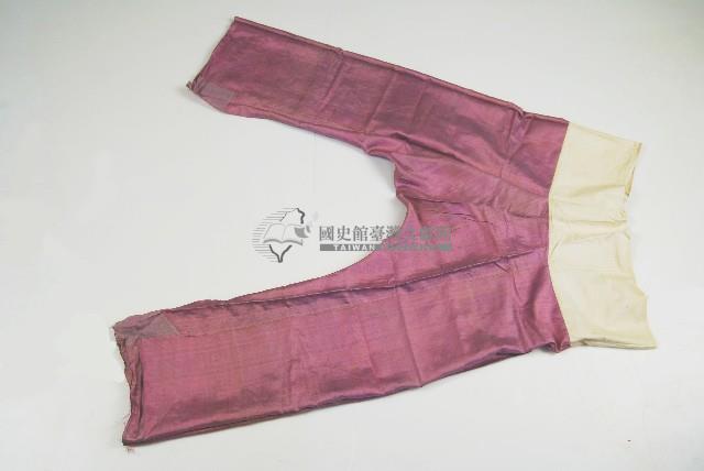 紫紅色素面長褲藏品圖，第1張