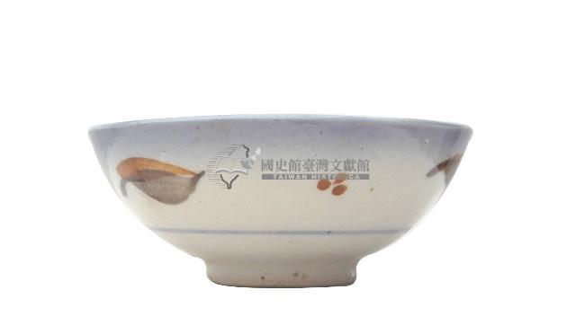 青花彩繪花草紋碗藏品圖，第1張