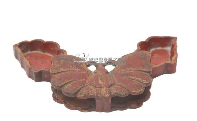 木製蝴蝶形屜式粉盒藏品圖，第1張