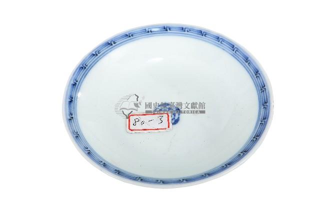 青花纏枝花卉開光山水花輪花紋碗藏品圖，第1張