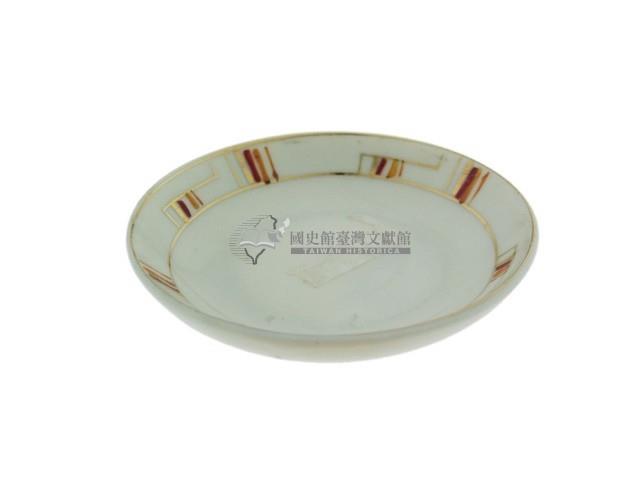 帶款描金虹彩抽象紋磁碟藏品圖，第1張