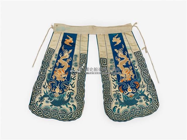 藍底龍紋繡花佩飾藏品圖，第1張