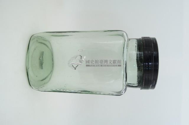 黑色塑膠蓋短頸透明玻璃罐藏品圖，第1張
