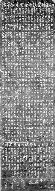 知高橋暨新庄橋架設捐題碑拓本藏品圖，第1張