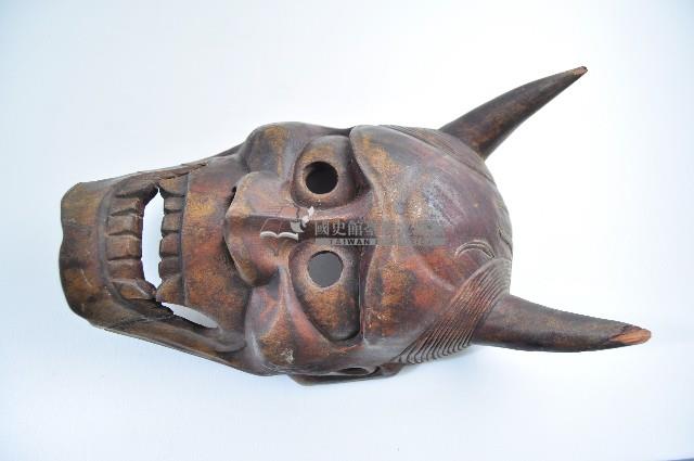 木製日本鬼首般若面具藏品圖，第1張