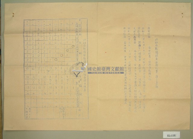 昭和十六年坪林分教場將來擴張計畫案藏品圖，第1張