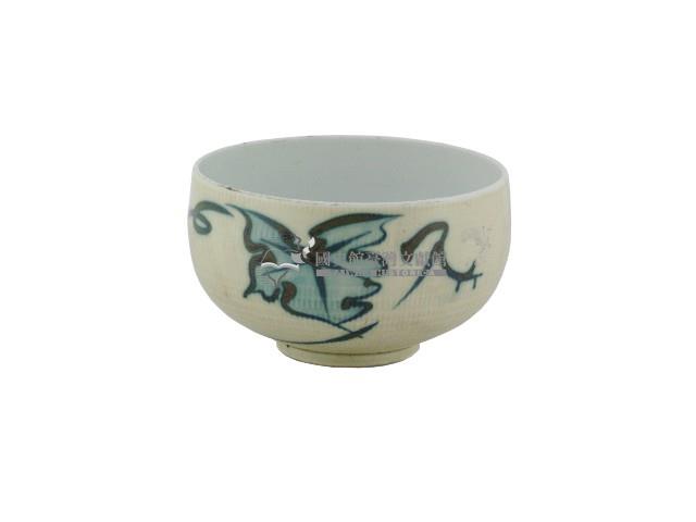 白地綠釉荷葉紋瓷杯藏品圖，第1張