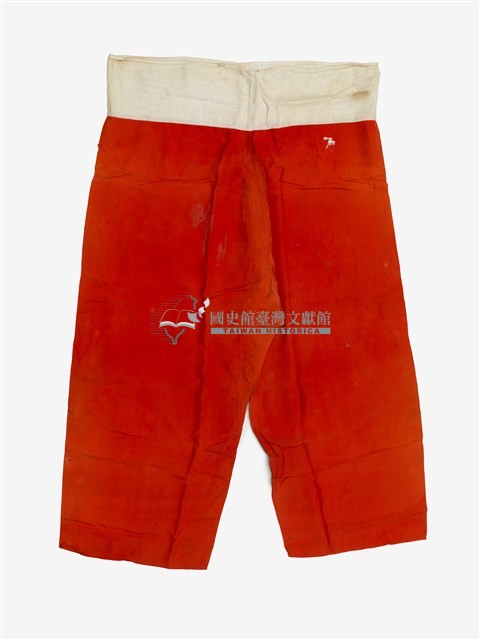 紅色素面長褲戲服藏品圖，第1張
