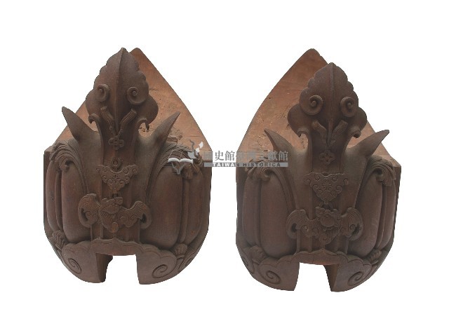 蝙蝠銜帶木吊筒一對藏品圖，第1張