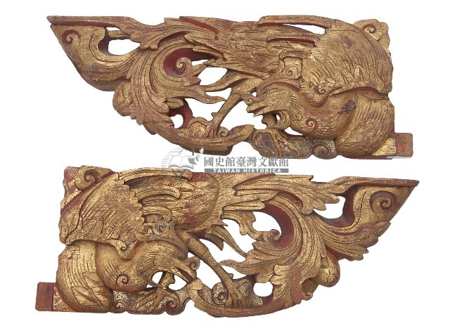 飛鳳雀替一對藏品圖，第1張
