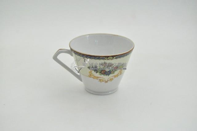 醬口五彩貼花折枝花卉紋咖啡杯藏品圖，第1張