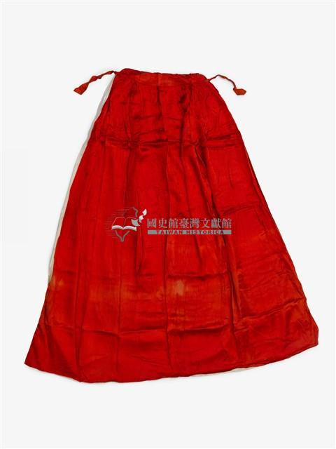 紅色素面裙樣戲服藏品圖，第1張