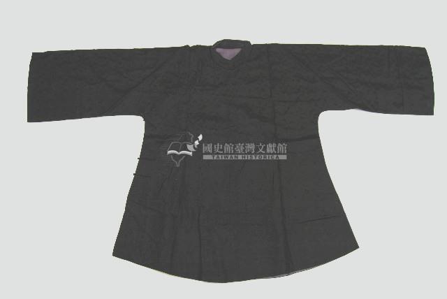 黑色緞面長袖上衣藏品圖，第1張