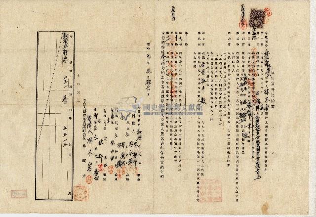 昭和九年林水宙等土地賃貸借契約書藏品圖，第1張