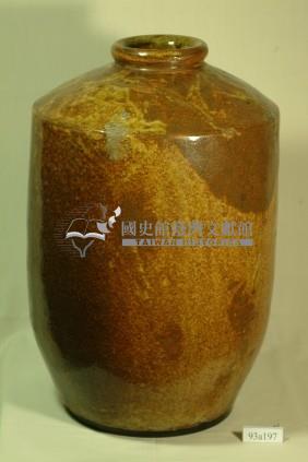 印款紅棕釉窄口直壁式陶甕藏品圖，第1張