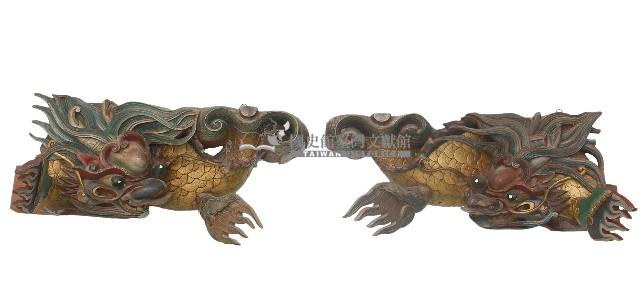 木雕鰲魚一對藏品圖，第1張