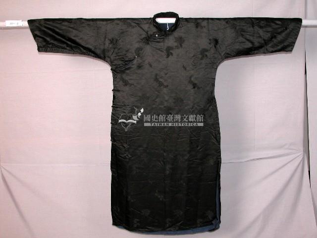 黑色緞面長衫藏品圖，第1張
